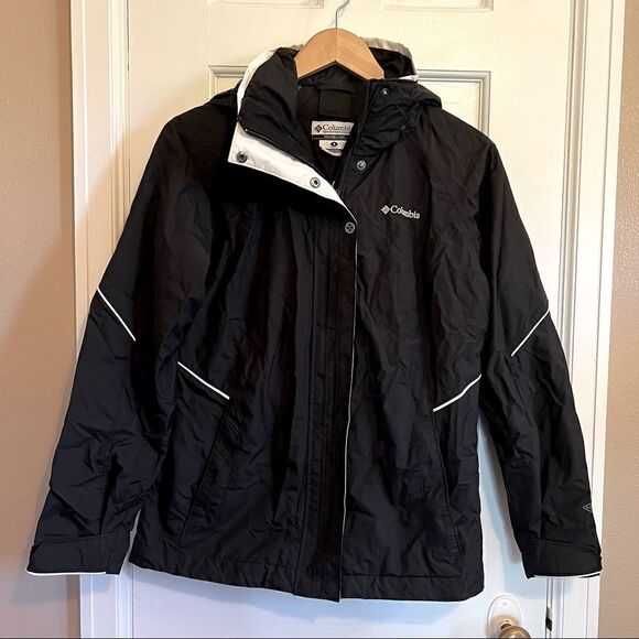 Black & white waterproof Colombia jacket - Picture 1 of 14